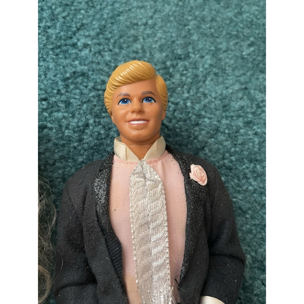 VTG 1990s Mattel Barbie Lot-Jewel Jubilee Barbie &Wedding Day Ken Best Man Dolls